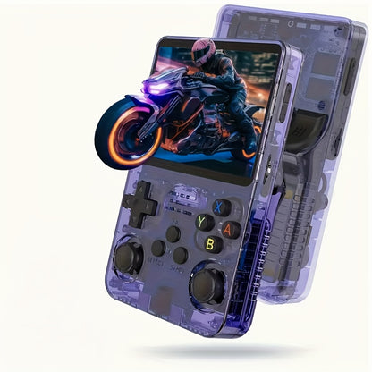 R36S Retro Handheld Game Console - ArkOS, Long Battery Life 3000mAh, USB Charging, Supports Multiple Formats, 3.5-inch Display, Large Storage Capacity-