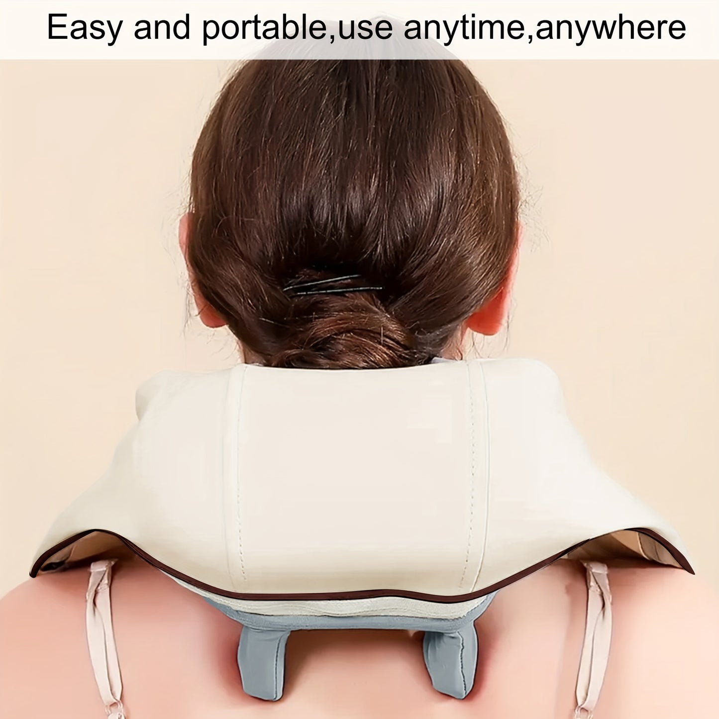 Automatic Kneading Device for Neck, Back, Waist, And Shoulder Massage Targeting Trapezius Muscles.
