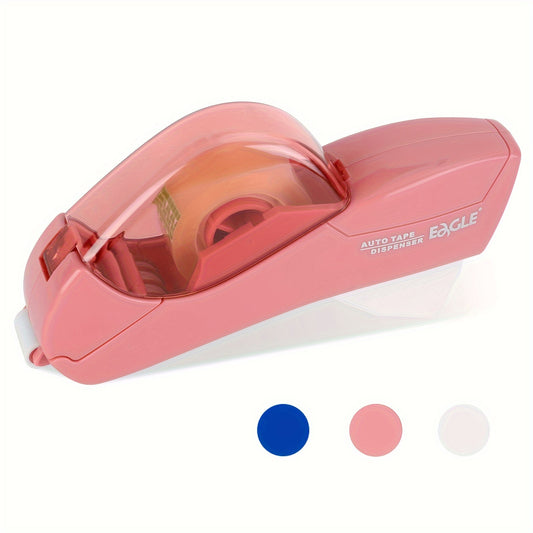 Eagle Automatic Tape Dispenser with One Roll Included, Handheld Packaging and Gift Wrapping Tape Cutter, Major Material ABS, Fits 1/2''-3/4'' Tape Width, Easy One-Handed Operation, No Batteries Required - Ideal for Scrapbooki