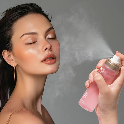 100ml/3.38fl.oz, Pink 24-Hour Oil Control Setting Spray, Waterproof and Sweat-Proof Moisturizing, Natural Makeup Effect Setting Mist, Toner Setting Spray