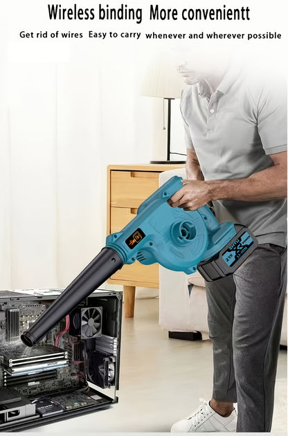 2025 New Handheld Wireless Leaf Blower, Equipped with Battery And Charger for Cleaning Courtyards, Yards, Workplaces, Lawn Care, Leaf Blowing, And Snow Blowing on Sidewalks