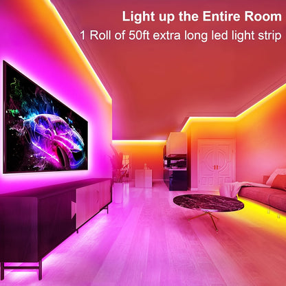 Smart Bedroom LED Lights, RGB Music Sync Bar Lights with 44-Key Remote Control
