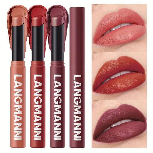 Single Pack of Matte Lipstick in 12 Colors with Lasting Moisture