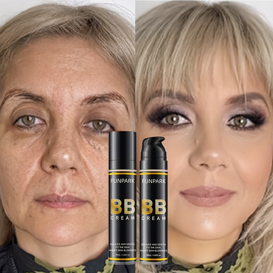 Funpark BB Cream Cream - Lightweight, Non-Sticky Liquid Foundation for All Skin Types, Nature Finish, Adjusts Skin Tone, Boosts Radiance and Clarity, 30ml/1.01fl.oz