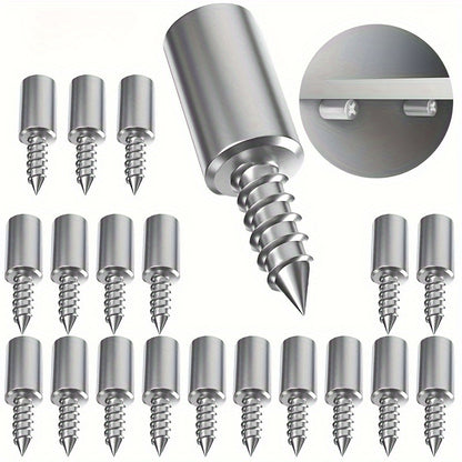 40pcs, Cabinet Shelf Pins with Anti-Slip Sleeve, Self-Tapping Shelf Hanging, Picture Frame Suspension Support Bracket, Wall and Wooden Cabinet Support Pin, Self-Drilling Screws for Furniture Bookshelf Wardrobe