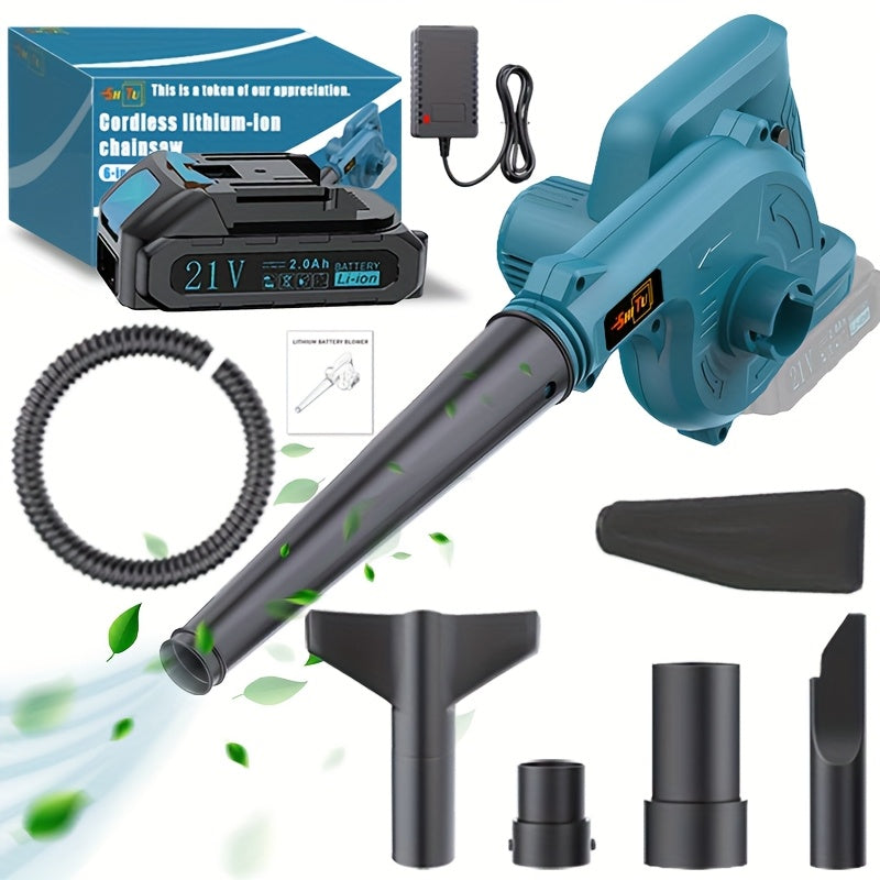 2025 New Handheld Wireless Leaf Blower, Equipped with Battery And Charger for Cleaning Courtyards, Yards, Workplaces, Lawn Care, Leaf Blowing, And Snow Blowing on Sidewalks