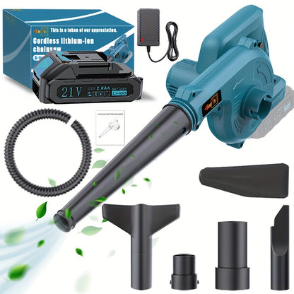 2025 New Handheld Wireless Leaf Blower, Equipped with Battery And Charger for Cleaning Courtyards, Yards, Workplaces, Lawn Care, Leaf Blowing, And Snow Blowing on Sidewalks