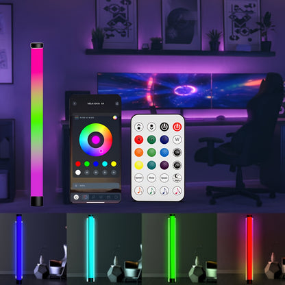 Smart LED Light Bars, RGB+IC Light Bar for Room, 16 Million Colors & 213 Preset Modes Gaming Lights, Remote Control & App Control, Dynamic Music Sync Mode TV Backlight, USB Powered Ambient Lighting---2pcs/set