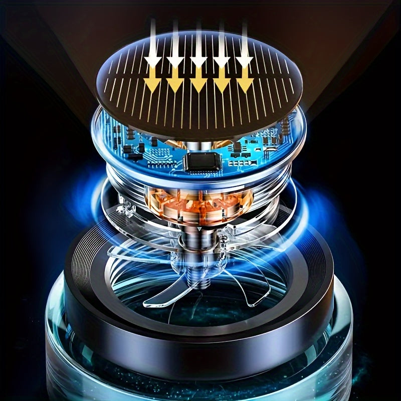 Smart Car Air Freshener with Star Projector, Long-Lasting, USB Rechargeable, Automatic On/Off, Essential Oil Diffuser for Odor Removal, Car Interior Decor Gift for Lovers