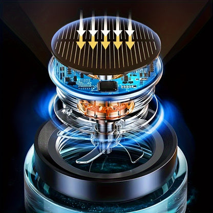 Smart Car Air Freshener with Star Projector, Long-Lasting, USB Rechargeable, Automatic On/Off, Essential Oil Diffuser for Odor Removal, Car Interior Decor Gift for Lovers