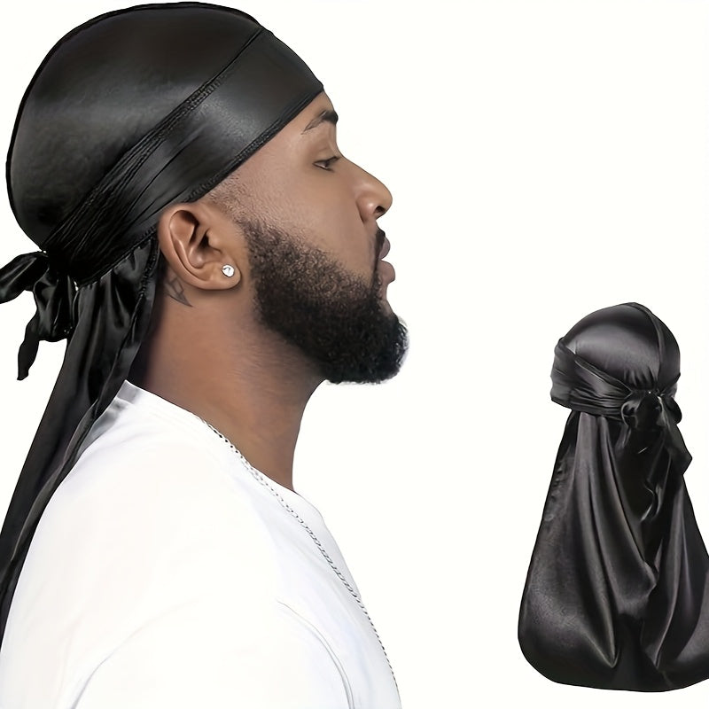 2pcs Durag for Men Wave Cap Satin bonnet for Men Women 360 Wave