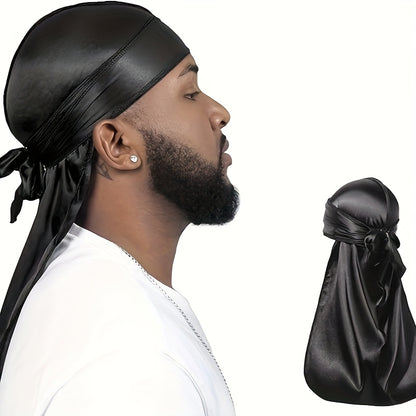 2pcs Durag for Men Wave Cap Satin bonnet for Men Women 360 Wave
