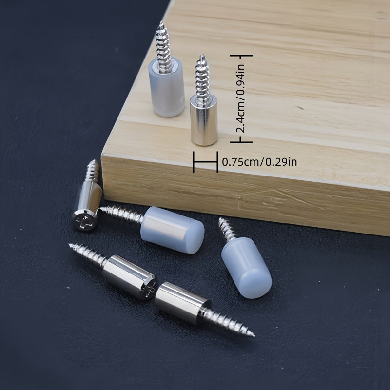 40pcs, Cabinet Shelf Pins with Anti-Slip Sleeve, Self-Tapping Shelf Hanging, Picture Frame Suspension Support Bracket, Wall and Wooden Cabinet Support Pin, Self-Drilling Screws for Furniture Bookshelf Wardrobe