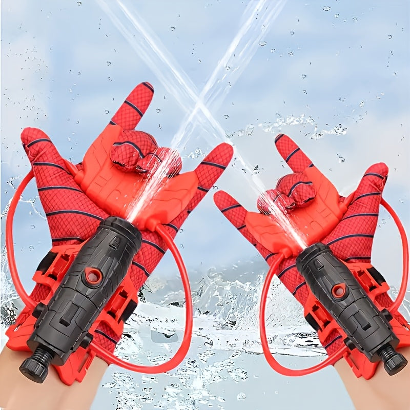 Spider Gloves Wrist Water Gun Set - Perfect for Youngsters' Outdoor Fun, Halloween & Christmas Gifts