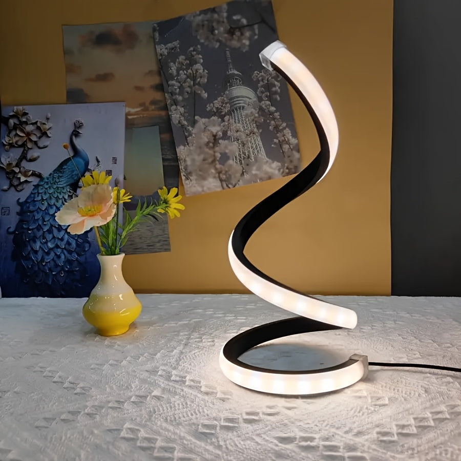 Modern LED Desk Lamp with USB-Powered Lighting - Adjustable Brightness, USB-Powered Table Light