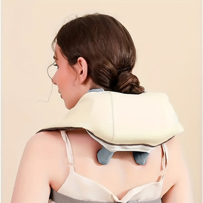 Automatic Kneading Device for Neck, Back, Waist, And Shoulder Massage Targeting Trapezius Muscles.