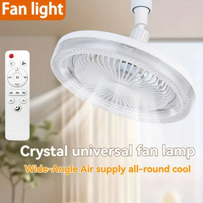50W 25.4cm LED Smart Ceiling Fan Light with Remote Control, Color Changing and Dimming Features, 2In1 360 degrees Ceiling Fan with Light | E26/27 Socket, Dual Function Cooling and Lighting, Timing, Suitable for for Bedroom, k