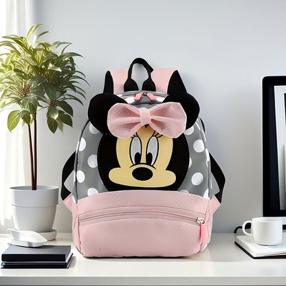 Disney Minnie Mouse Retro Backpack Unisex Backpack Multifunctional Storage Bag Suitable for Beach Vacation Airplane Camping Outing Travel Outdoor Strong Summer Elements Suitable for Easter Birthday and More Ideal gift for gif