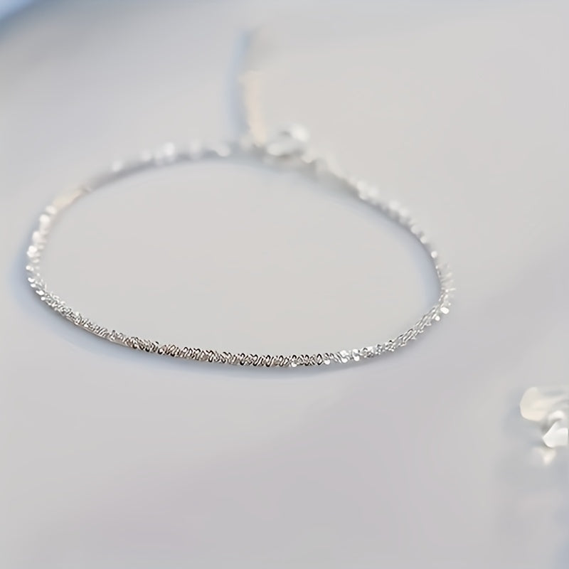 Women's 18K Golden-Plated Copper Sparkling Bracelet - Elegant & Cute Versatile Jewelry for Casual Attire, Parties, Valentine's Day Gift - Year-Round Accessory