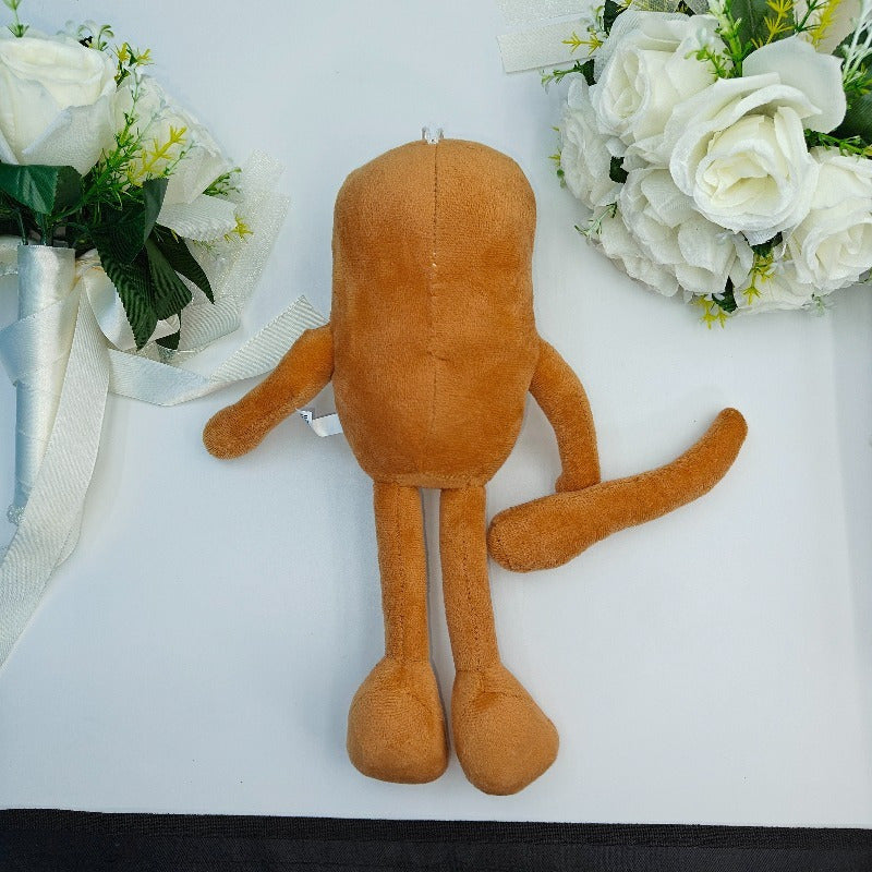 1pc Brainrot Tung Sahur 45.72cm Plush Stuffed Animal - Cute Cartoon Character with Big Eyes & Red Mouth, Soft Brown & Beige Plush Toy for Kids & Adults, Inspired Gift from Italy, Mixed Colors, Stuffed Plushies, Playful Design