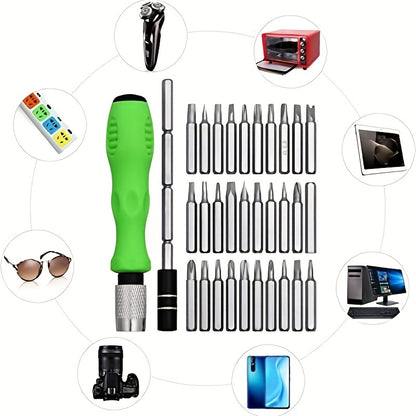 32 in 1 Multifunctional Manual Screwdriver and Pliers Set, Suitable for Repair and Disassembly of Mobile Phones, Computers and Electronic Products