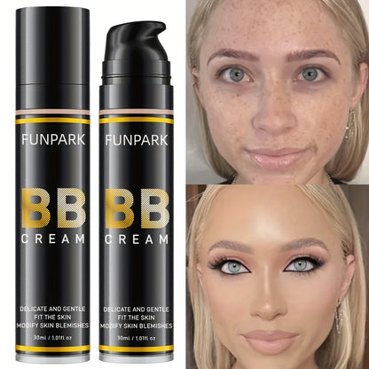 Funpark BB Cream Cream - Lightweight, Non-Sticky Liquid Foundation for All Skin Types, Nature Finish, Adjusts Skin Tone, Boosts Radiance and Clarity, 30ml/1.01fl.oz