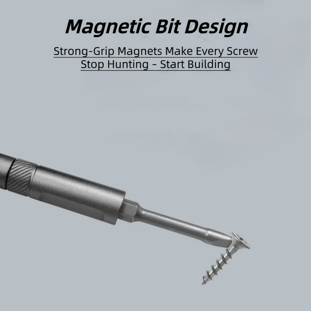 Compact 25-in-1 Magnetic Ratchet Screwdriver Set Detachable Handle & Precision Bits | for Phone/Watch/PC Repair | Home DIY Toolkit with Chrome Vanadium Steel