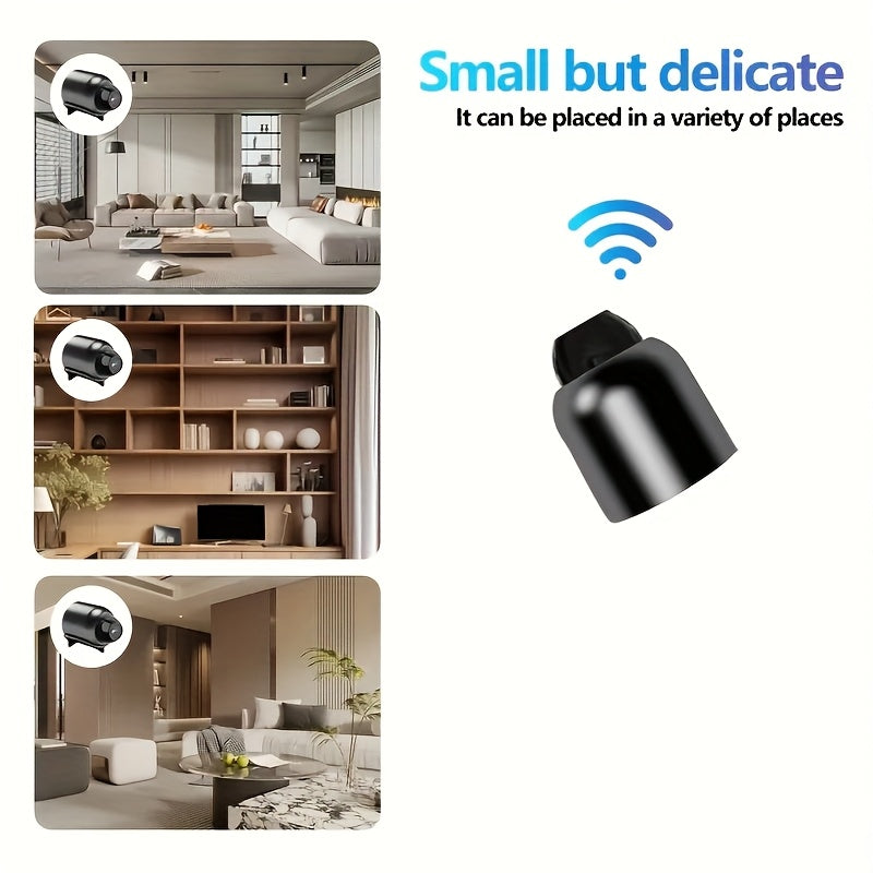 Compact security smart WiFi camera, anti-theft camera, supports 2.4g WiFi band, not High Quality, with remote application, you can view the video at any time, support motion detection, alert push, ideal for home assistant