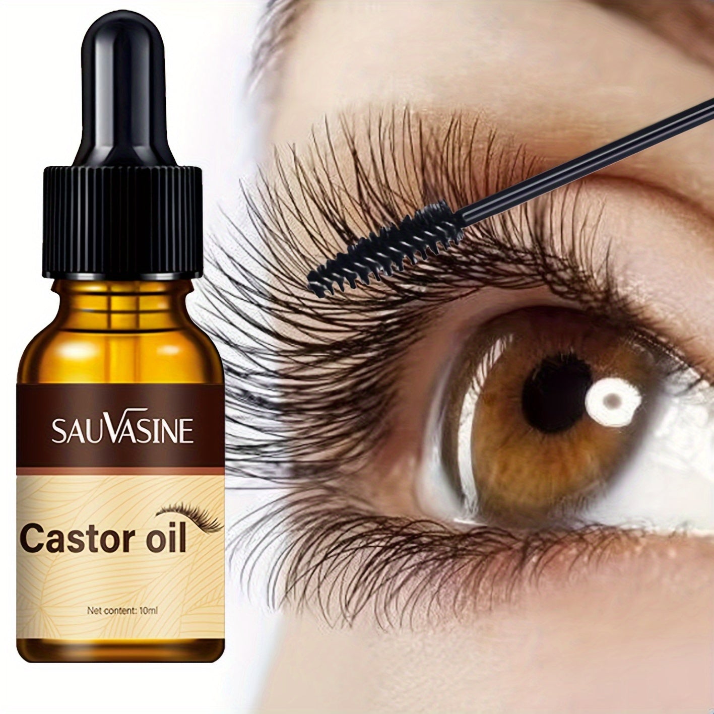 Castor Oil for Eyelashes And Eyebrows, Hair, Cold Pressed And Unrefined, Essential Oil for Dry Hair, Skin And Nail Care