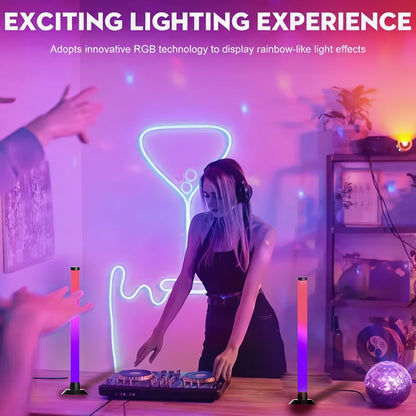 Smart LED Light Bars, RGB+IC Light Bar for Room, 16 Million Colors & 213 Preset Modes Gaming Lights, Remote Control & App Control, Dynamic Music Sync Mode TV Backlight, USB Powered Ambient Lighting---2pcs/set