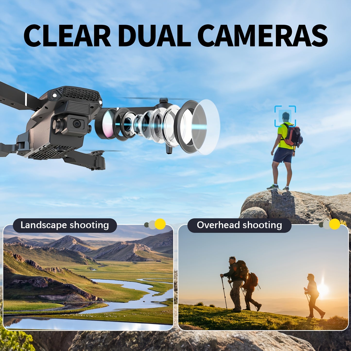 E88 Dual Camera Drone - Supports Wi-Fi, App Control