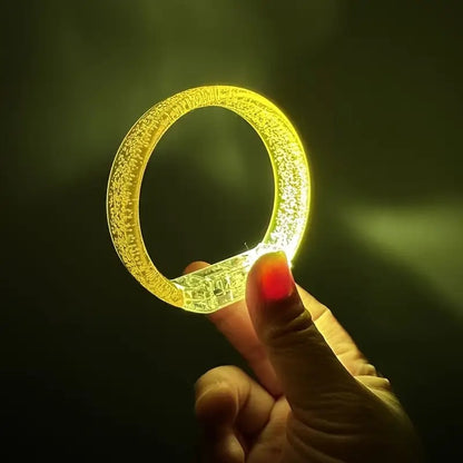 8pcs LED Glow-in-the-Dark Bracelets - UV Activated Neon Glow Party Chains, Multi-Color LED Light Up Bracelets for Concerts, Clubs, Birthdays, Carnivals - with Button Batteries Included - Perfect for Group Party Favors & Glow