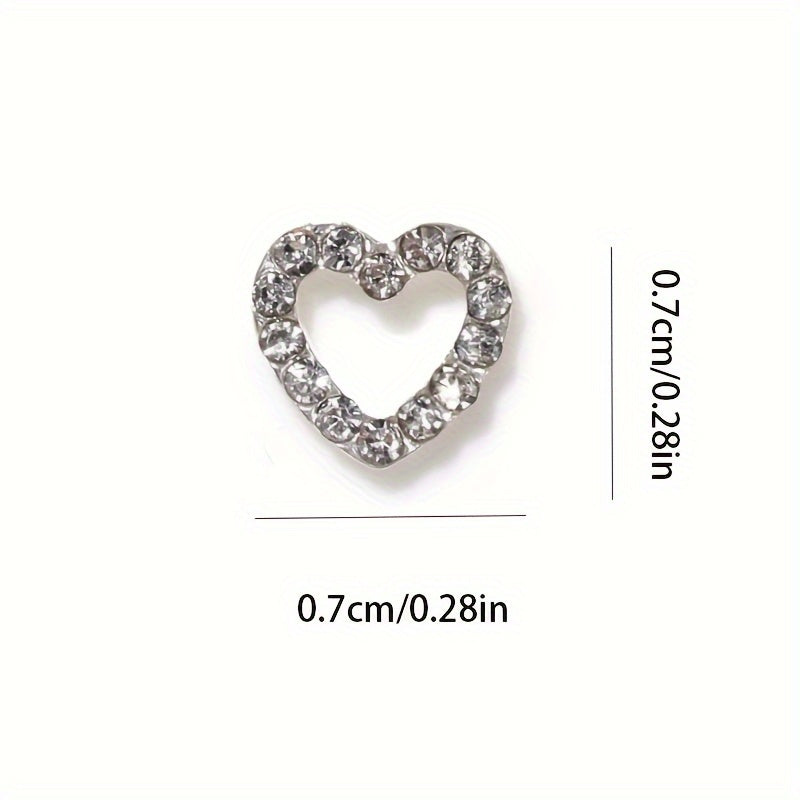 Vintage Heart Rhinestone Tooth Gem Accent, Resin Dental Jewelry, Versatile for Daily & Festival Wear, Mardi Gras Accessory, with Fits All Seasons