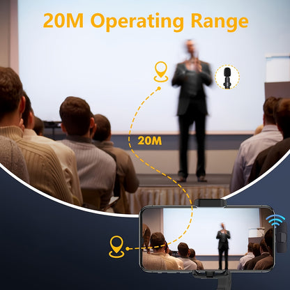 Feng Yang Wireless Lavalier Microphone, Plug and Play, Type C Phone Compatible