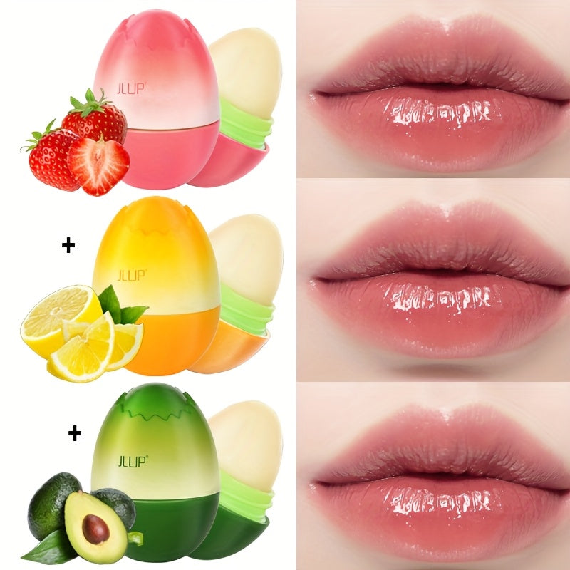 J-Lip Hydrating Lip Balm - 3 Scents Available, Nourishing & Moisturizing for Dry Lips, Combination Skin, Portable Design with Peach, Lemon & Green Ingredients, Compact & Travel-Friendly