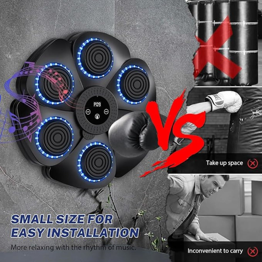 Boxing Training Pad with Gloves, No Harm To Wall, Space-Saving