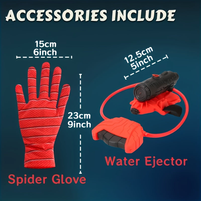 Spider Gloves Wrist Water Gun Set - Perfect for Youngsters' Outdoor Fun, Halloween & Christmas Gifts