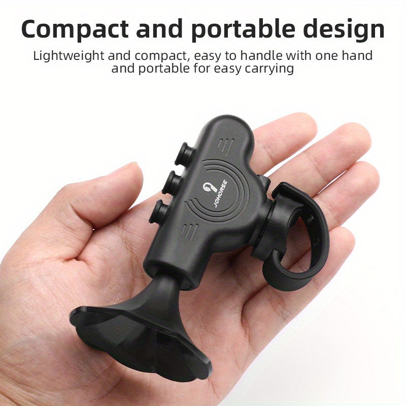 Black ABS Bicycle Horn Bell - Loud Electric Car Horn with Decorative Riding Ring for Motorcycle & Bicycle Handlebars, Enhances Safety & Style, Bike Accessories