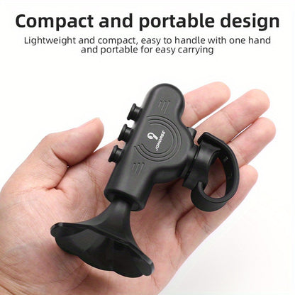 Black ABS Bicycle Horn Bell - Loud Electric Car Horn with Decorative Riding Ring for Motorcycle & Bicycle Handlebars, Enhances Safety & Style, Bike Accessories