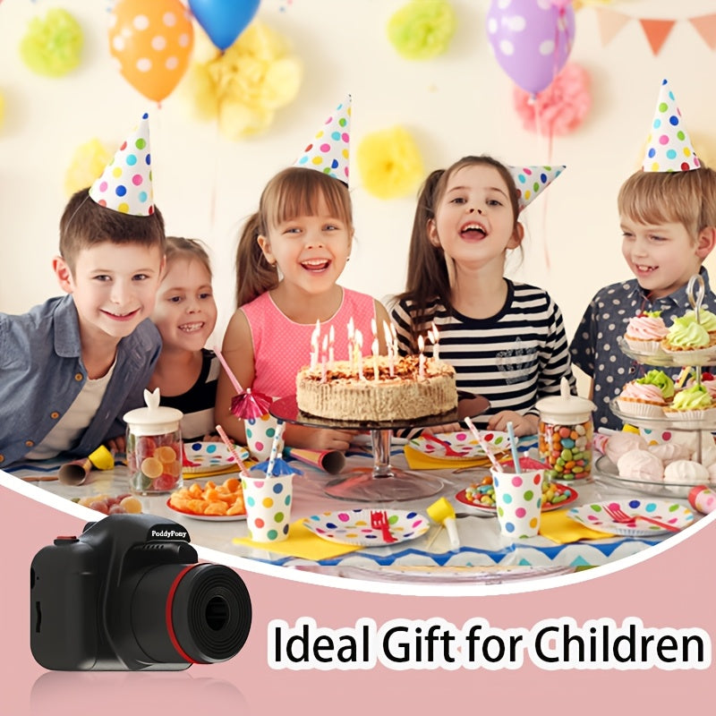 HD Youngsters' Digital Camera with Long Lens - Perfect Gift for Boys & Girls Ages 3-12, Includes 32GB Memory Card, Available in Pink/Purple/Blue/Black