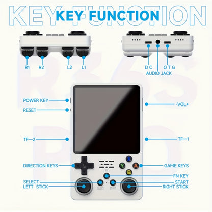 R36S Retro Handheld Game Console - ArkOS, Long Battery Life 3000mAh, USB Charging, Supports Multiple Formats, 3.5-inch Display, Large Storage Capacity-