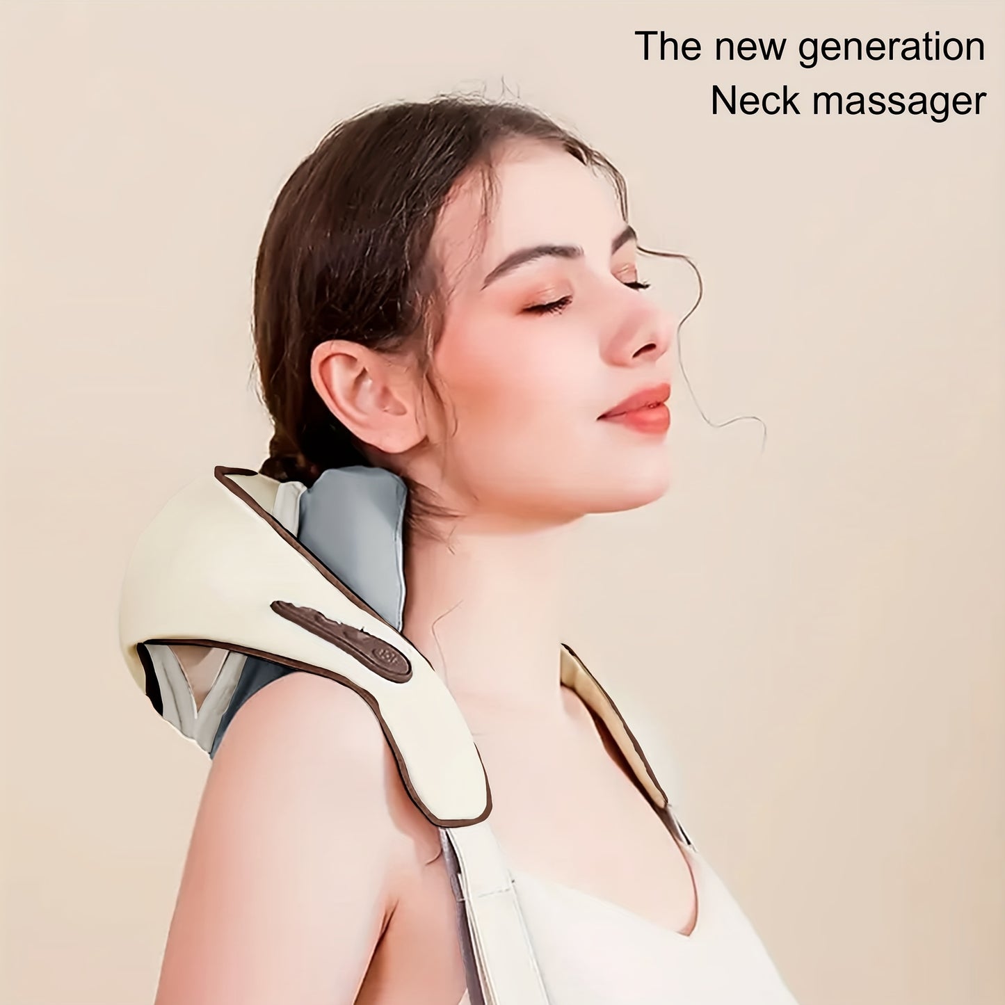 Automatic Kneading Device for Neck, Back, Waist, And Shoulder Massage Targeting Trapezius Muscles.