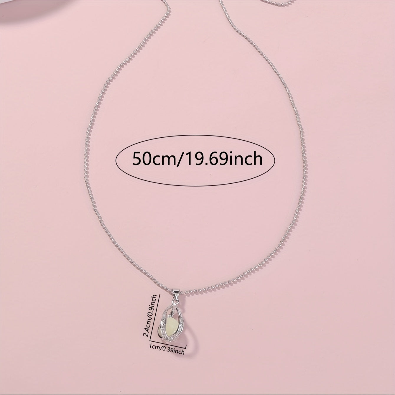 Nooxian Glow-in-the-Dark Mermaid Pendant Necklace - Hollow Spiral Teardrop Luminous Bead with /Blue Light Activation, Purple/Green/Blue Absorption-Activated Jewelry for Daily Wear & Parties, Mermaid Necklace, Night Glow Acces