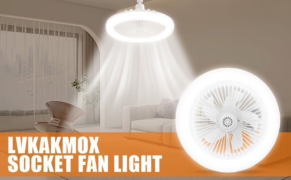50W 25.4cm LED Smart Ceiling Fan Light with Remote Control, Color Changing and Dimming Features, 2In1 360 degrees Ceiling Fan with Light | E26/27 Socket, Dual Function Cooling and Lighting, Timing, Suitable for for Bedroom, k