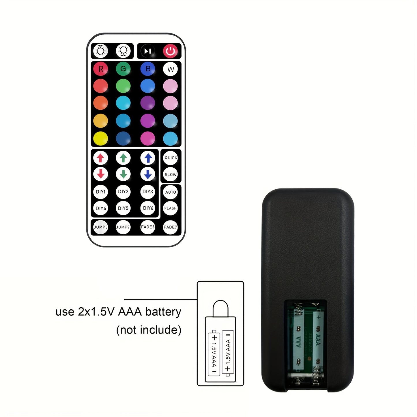 Smart Bedroom LED Lights, RGB Music Sync Bar Lights with 44-Key Remote Control