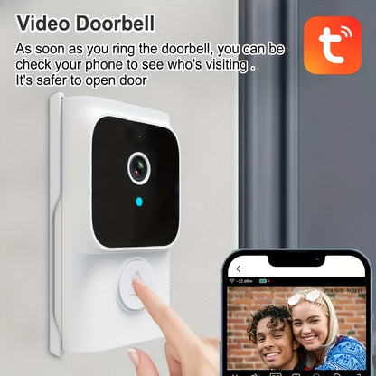 Smart Video Doorbell Wireless HD Video Doorbell Camera with Night Vision, WiFi Security, Two-Way Audio, Photo & Recording, APP Control, Voice Change, Smart Home Intercom