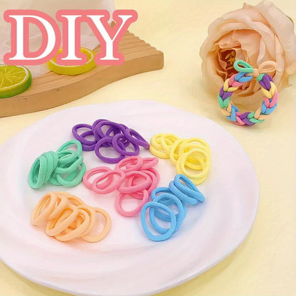 99/200/400/600pcs Sweet High Elasticity Durable Hair Ties for Girls, Cute Fashion Girl's Gift