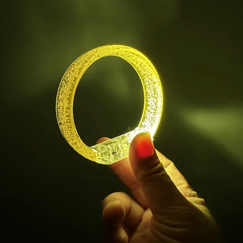 8pcs LED Glow-in-the-Dark Bracelets - UV Activated Neon Glow Party Chains, Multi-Color LED Light Up Bracelets for Concerts, Clubs, Birthdays, Carnivals - with Button Batteries Included - Perfect for Group Party Favors & Glow