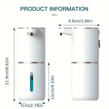 380Ml Automatic Soap Dispenser with Touchless Sensor - Wall-Mounted, Rechargeable Lithium Battery, USB Charging, Modern Black Design for Bathroom And Kitchen, Bathroom Soap Dispenser|Modern Soap Dispenser|Touchless Soap Dispe