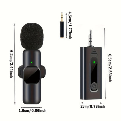 2-in-1 high-performance wireless lavalier microphone with built-in intelligent noise reduction technology, high fidelity sound collection, essential for global speeches, teaching, recording, and video shooting, professional g